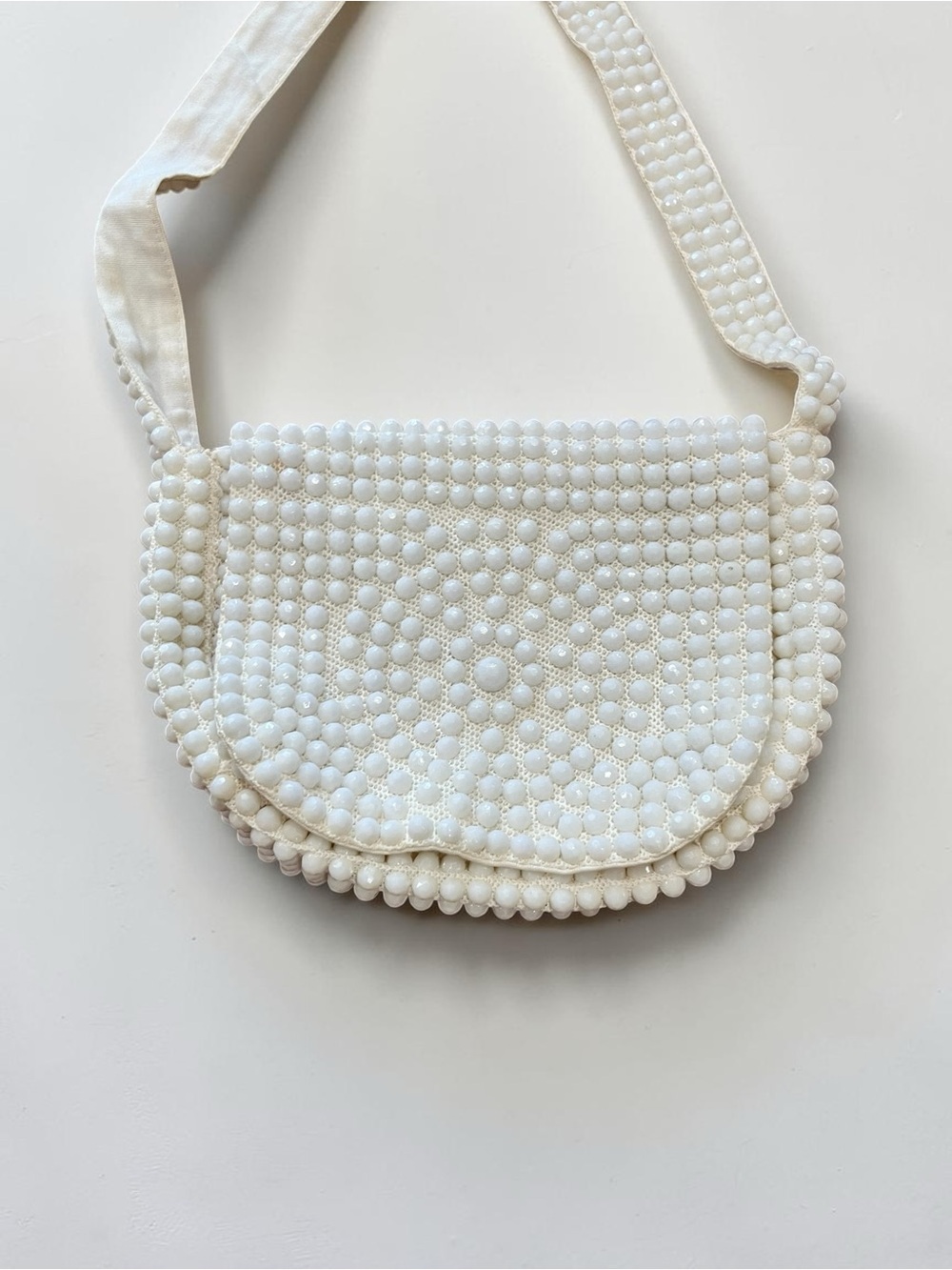 Beaded white wedding handmade vintage 50’s Hong Kong - Picture 3 of 5